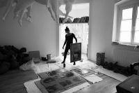 Judith Klemenc, im Studio