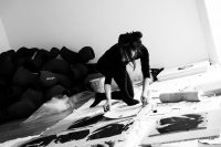 Judith Klemenc, im Atelier