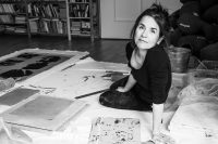 Judith Klemenc, im Atelier